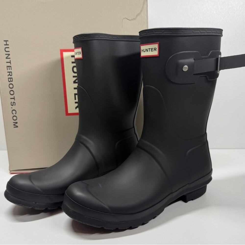 NIB • Hunter Women's Original Short Black Rain Boots Size: 10